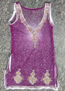 Heavy Work Purple Anarkali Kurta Set