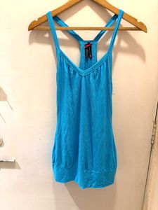 Blue Racerback Tank Top