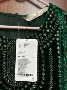 House of Pataudi Festive Green Kurta