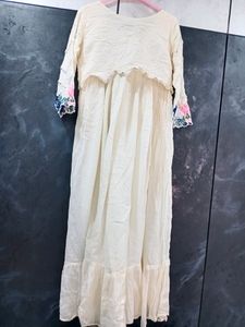 Floral Embroidered A-line Dress