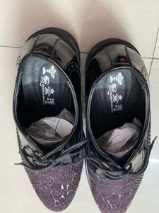Unique Snake Print Leather Dress Shoes