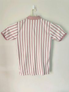 Striped Pink Polo Shirt