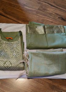 Olive Green Salwar Kameez Suit