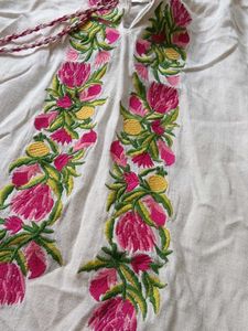 Embroidered Floral Tunic Top
