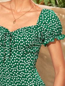 🛍️ Green Ruffled Dress ⭐⭐⭐⭐⭐