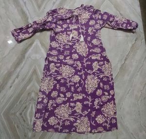 Purple Pure Cotton Kurta