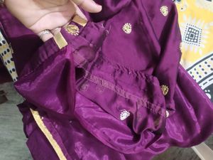 Beautiful Double Shaded Salwar Suit With Lining