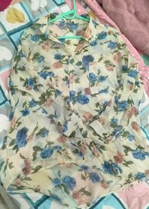 Beautiful Transparent Floral Shirt