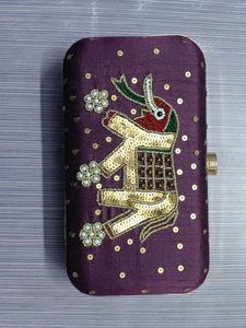 Clutch Embroidered Elephant Premium quality