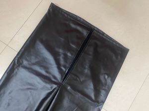 Newme Black Leather Bodycon Dress