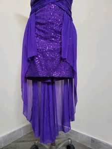 Purple Sequin Party Dress