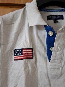 USPA White Polo T-Shirt