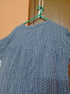 Blue Printed Top