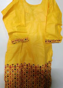 Complete Yellow Salwar Suit Set With Bangles