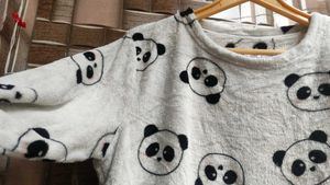 Panda Print Cozy  sweater top