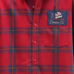 Red Plaid Denim Co. Shirt
