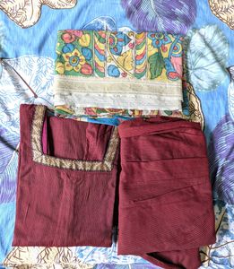 Kurta Set With Kalamkari Dupatta