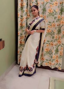 Elegant White Saree