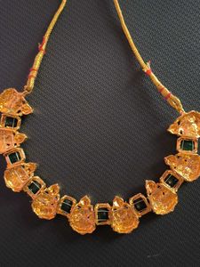 Lakshmi Green Stone Necklace Set