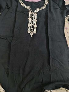 Elegant Embroidered  black Kurta
