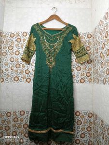 Green Embroidered Salwar Kameez