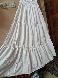 NEW WHITE TIERED DRESS