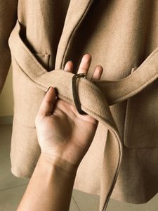Belted Wool Blend Coat