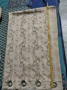 Beige Brown Curtains Set Of 3