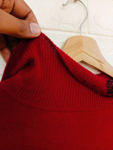 Red Turtleneck Sweater