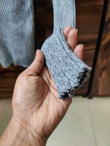 Elegant Grey Turtleneck Sweater