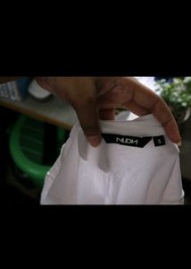 White &#39;Carefree&#39; Tee