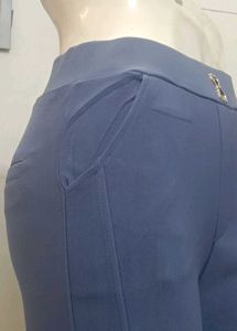 Blue Flared Pants
