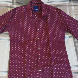 Burgundy Patterned Shirt