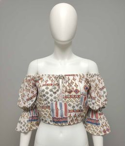 Patterned Off-Shoulder Top