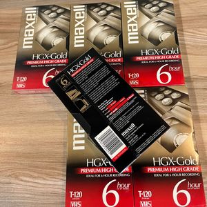 VHS Cassette Tape Blank 6 Piece Lot