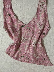 Baby Pink y2k asymmetrical Kurti