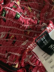Red Floral Off-Shoulder Top