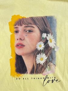 Yellow Printed Tshirt