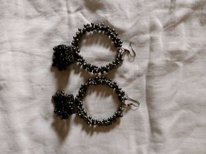 Beaded Hoop Earrings