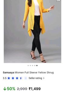 Packed Women Yellow Shrug Branded 🔥🔥