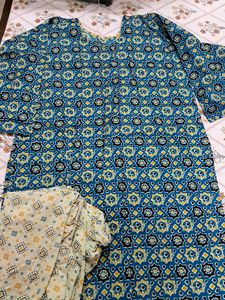 3pc Cotton Suit- Seag