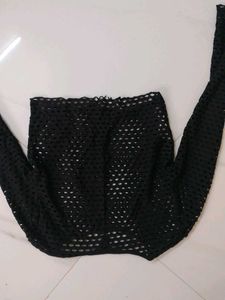 Forever 21 Black Mesh Top