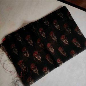 Elegant Black Floral Saree❤️