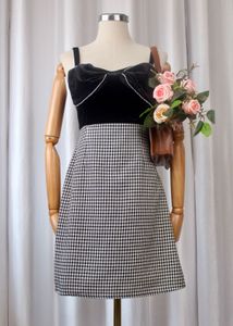 Chic Gingham Tweed  Dress