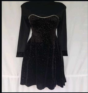 Black velvet dress