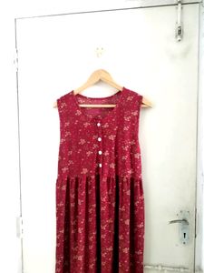 Vintage Floral Sleeveless Dress