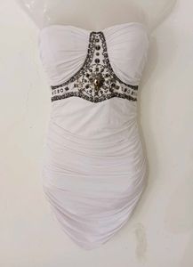 STUD&SEQUIN BUSTIER BODYCON