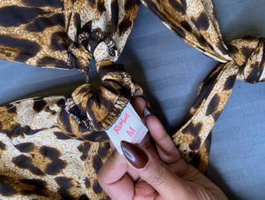Sexy leopard halter top