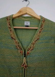 Green Ekle&#39; Cardigan