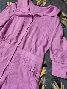 LAVENDER SHIRT DRESS